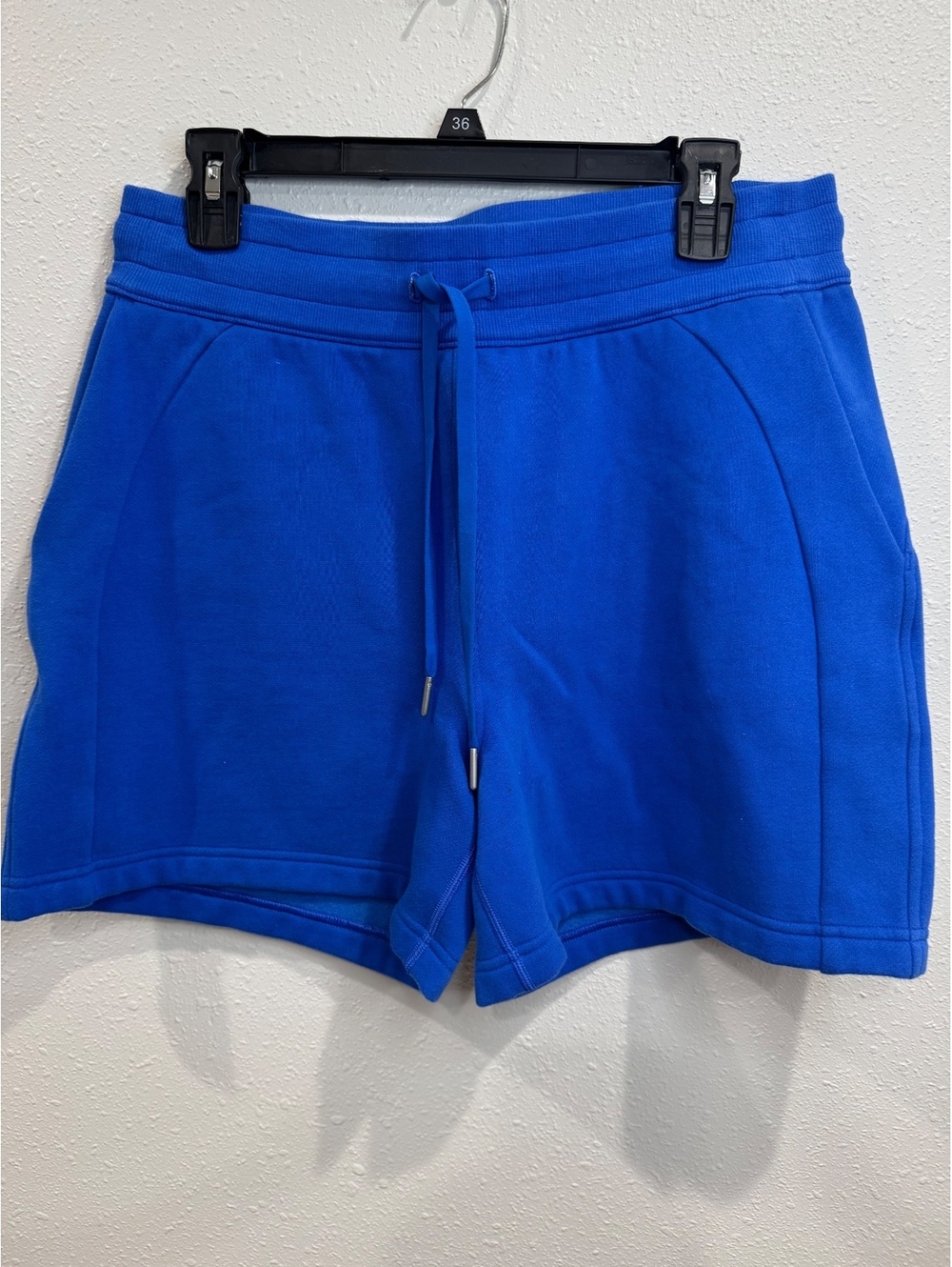 Lululemon Scuba High-Rise Shorts 5” Size 10 Bright Cobalt Blue Drawstring Terry